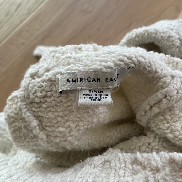 AEO Cute Tie Open Back Cream White Knit Sweater - Picture 2 of 6